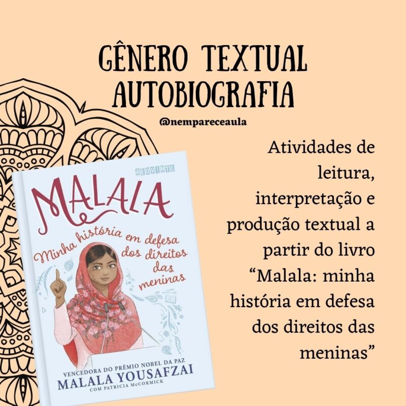 Gênero textual autobiografia: atividades Malala