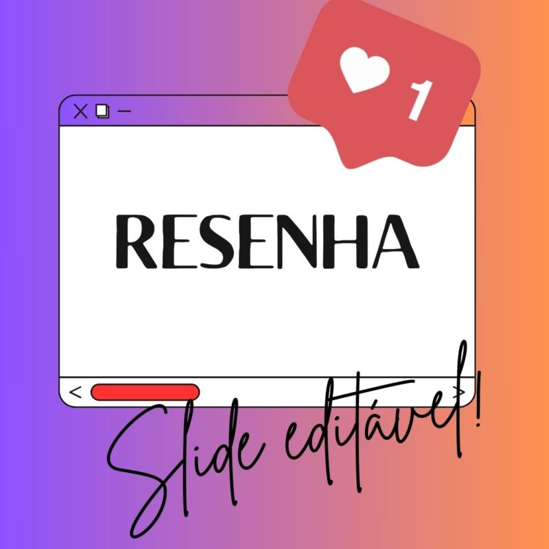 Slide Editável Canva Gênero Textual Resenha