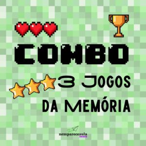 Combo 3 jogos da memória: memes, XP do estudante e Divertidamente